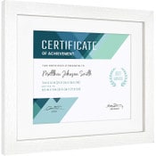 Wholesale - 4pk 11X14" WHT MATTED WOODGRAIN FRAME C/P 1, UPC: 044021649619